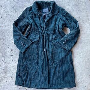 STEVE MADDEN Coat Trench Jacket Cotton Dark Green Corduroy Size X Large XL